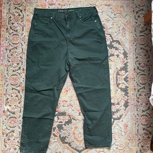 American Eagle Dark Green Mom Jeans